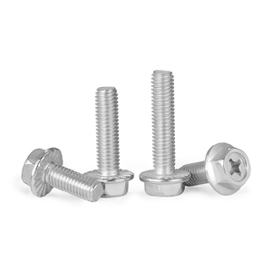 304 Stainless Steel Phillips Hex Flange <b>Bolts</b> Toothed Anti-Slip M3 <b>M4</b> M5-M8 - Product Image 2