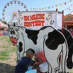 Juego de Competición de Ordeño de Vacas de PVC, Interactivo, Doble Carrera, para Eventos al Aire Libre, Carnavales <span class=keywords><strong>Públicos</strong></span>, Fiestas y Parques Infantiles - Product Image 3