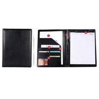 Promotionnel en gros A4 en cuir véritable affaires Padfolio portefeuille dossier pour Documents organisateurs de bureau conférence dossier sac