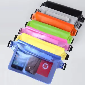 Mobile Phone Bags Clear Pouch Bag Cell Phone Waist Bag Universal Water Proof PVC for Phone Reusable Nylon Buckle Custom Logo