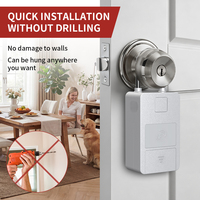 Boîte de rangement intelligente NFC murale et suspendue sans batterie, boîte à clés sans batterie avec déverrouillage par contact mobile pour la location de voitures