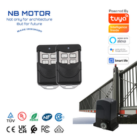 Abridor de puerta eléctrico automático con Motor NB, arranque suave de 433,92 MHz y control remoto de parada abierta para hoteles y todas las puertas, diseño moderno