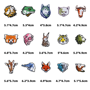 Patchs brodés auto-adhésifs sur <span class=keywords><strong>le</strong></span> thème des animaux mignons collés sur l'étui mobile du téléphone - Product Image 3