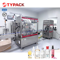 Machine de remplissage automatique TYPACK à 6 buses, 70 BPM ± 1%, à piston de précision pour shampoing, lotion, crème, essence, tonique, sérum pour le visage