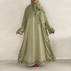 Abaya brodée opulente Loriya pour femmes musulmanes, mode islamique de Dubaï, <span class=keywords><strong>robe</strong></span> <span class=keywords><strong>longue</strong></span> formelle - Product Image 3