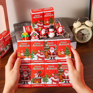 Christmas Surprise Blind <b>Box</b> Keychain PVC Zinc Alloy Portable Cartoon Doll <b>Gift</b> For Kids - Product Image 3