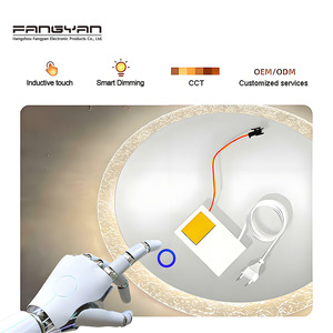 Miễn phí mẫu LED gương mờ cảm biến cảm ứng chuyển đổi một nút một/ba màu 100-240V DC12V 12W tích hợp trình điều khiển điện - Product Image 6