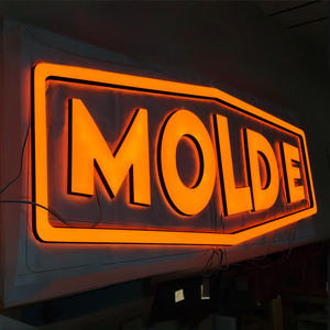 原始设备制造商定制的发光二极管3D丙烯酸标志标志，带发光二极管条和金属面板发光字母，用于公园和建筑公司广告 - Product Image 3