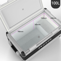 NOUVEAU 2025 Antuncle Factory Réfrigérateur-congélateur portable à compresseur 100L, Glacière de camping avec port USB pour usage extérieur