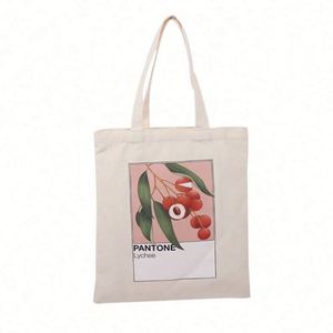 Sac fourre-tout en toile de coton réutilisable, grand format, vierge, pas cher, pour publicité, avec logo personnalisé imprimé, 2 poignées, vente en gros - Product Image 1