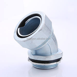 45 graus cotovelo cabo elétrico fio liga zinco metal conduíte flexível encaixe conector apertado líquido - Product Image 1