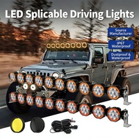 Projecteur de travail LED 45W, feux tout-terrain, feux de toit pour camion et remorque, 10-30V CC 12V 24V, IP67, blanc, pour 4x4, SUV, feux de conduite, feux de fond et auxiliaires