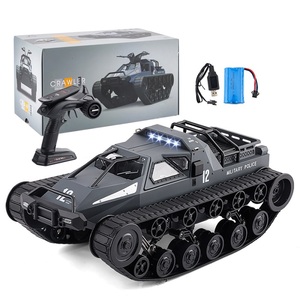 4WD RC dirft Tank diễn viên đóng thế xe đồ chơi với đèn pha 360 ° xoay tanque todoterreno 1/12 RC leo xe tăng quà tặng cho bé trai - Product Image 1