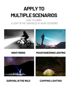 Lampe de Vélo 8 Modes 180 Lm Étanche IP65, Rechargeable USB, en Alliage d'Aluminium, Lumière de <span class=keywords><strong>Casque</strong></span>, pour Conduite de Nuit, ABS Ultra Lumineuse Portable - Product Image 2