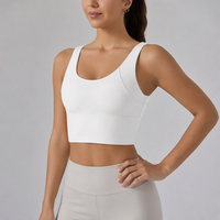 Soutien-gorge de sport élégant pour femme, maintien élevé, antichoc, en Spandex/Nylon, bretelles non ajustables, extensible dans quatre directions, séchage rapide