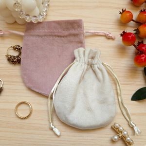 Sac à bijoux en velours de coton super doux de luxe, emballage cadeau en velours doux, pochette à cordon, sac de protection contre la poussière, emballage cadeau pour cosmétiques - Product Image 4