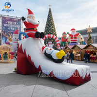 Vente en gros d'usine : Ballon gonflable géant de 18 pieds de haut, Père Noël et Bonhomme de neige, pour événements de Noël
