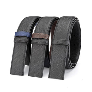 Cinturón de piel de vaca original de Togo con patrón cruzado, capa superior de grano completo, cinturón de piel de vaca para hombre, fábrica - Product Image 1