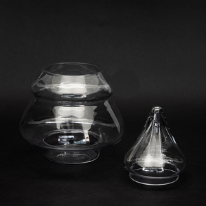 Unique <strong>Christmas</strong> <strong>Tree</strong> Shape Clear Glass Candy Display Apothecary <strong>Jars</strong> with Glass Lid - Product Image 2