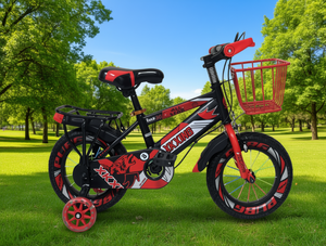 Bicicletta per bambini XKXUNG da 12 pollici con cestino e rotelle per bambini dai 5 ai 7 anni - Product Image 2