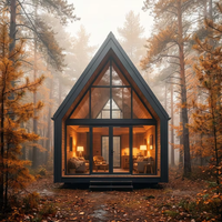 Villa mobile isolée et étanche sur mesure, maison préfabriquée compacte avec cuisine et salle de bain entièrement équipées