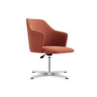 Chaise longue moderne à dossier haut nordique Accent en cuir de luxe pour la négociation de la réception de bureau et la salle d'attente Design ergonomique