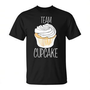 Camiseta Team Cupcake, camiseta con humor de panadería, para adultos, unisex, negra - Product Image 2