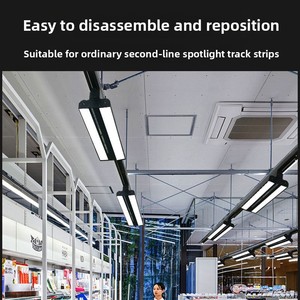 Luz LED Comercial para Estanterías de Supermercado, Iluminación Suplementaria de Alta Luminosidad, Hierro Negro, Garantía de 3 Años - Product Image 2