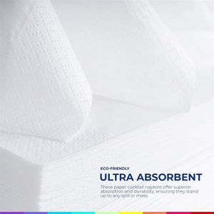 Serviettes de table personnalisées avec logo, vente en gros, écologiques, en papier de soie 2 plis, pâte de bois vierge - Product Image 5