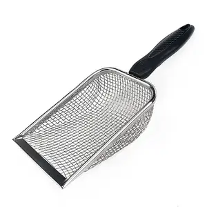 Beach shell-catching toy, smooth multi-purpose mesh stainless steel shovel