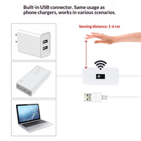 Tira de Luz LED con Sensor de Movimiento USB de 5V, Encendido/Apagado por Movimiento de Mano, para TV, Cocina, Debajo del Gabinete, Clasificación IP33, Garantía de 3 Años