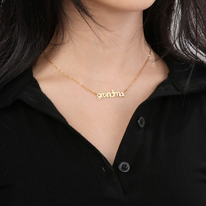 Kalen European American Fashion Pendant Necklace Stainless Steel <strong>Grandma</strong> Letters Trendy Mother's Day <strong>Jewelry</strong> - Product Image 2