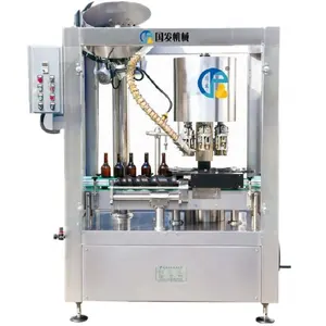4 CAPPING HEADS continuous glass bottle sealing machine bottle screw capping machine glass jar sealing machine