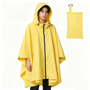 Fashion Yellow <strong>Poncho</strong> Raincoat <strong>Waterproof</strong> Portable Hooded Rain Cape <strong>for</strong> Outdoor Hiking <strong>Festival</strong> - Product Image 6