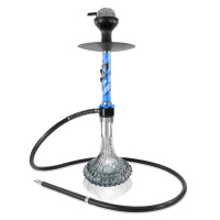 Ensemble de chicha arabe en alliage d'aluminium, portable, chicha russe, vase en verre avec technique de laque
