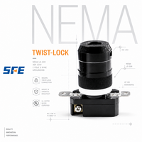 Conector Hembra de Plástico SFE NEMA 20A 125/250V con Bloqueo Giratorio para Enchufe de Extensión Estándar Americano CE