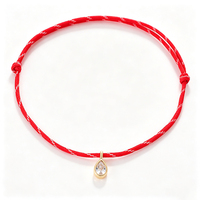 Ensemble de 3 colliers ras du cou ajustables en corde tressée Asu, pendentif en forme de larme avec œil bleu CZ, colliers colorés pour femmes