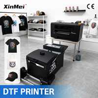 Nouvelles presses à chaud XINMEI, ensemble complet, imprimante DTF, double têtes XP600, agitateur de poudre, impression textile, CE