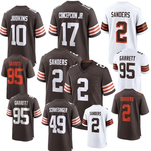 Bordado de Cleveland de Alta Calidad # 17 Concepción # 2 Sanders # 10 Judkins # 95 Garrett # Camiseta de Fútbol Americano Schwesinger Número <span class=keywords><strong>49</strong></span> - Product Image 1