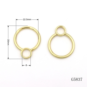 Ukuran berbeda toggle clasp zinc alloy metal T bar dengan lubang untuk dompet dan tas - Product Image 5