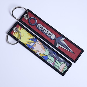 Vente en gros de porte-clés en tissu brodé de style japonais classique, porte-clés de poche avec motif de monstres de poche, porte-clés en tissu anime - Product Image 4