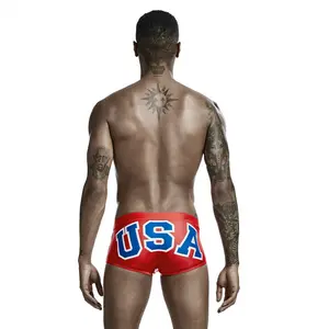 2023 Detachable sponge pad American Flag print Mens Swim trunks Briefs swimwear & beachwear Men Beach Shorts