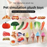 Simulatie Eten Pluche Hondenspeelgoed Set Piepende Kippenpoot Bot Garnalen Vorm Zachte Interactieve Kauwspeelgoed voor Kleine Honden