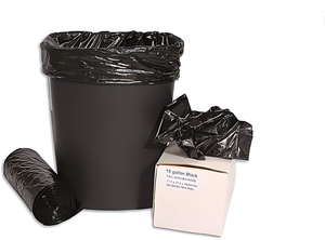 Black Recycling Garbage Bags, 100 Bags Per Roll, 1 Mil Thick (0.001 Inch), 24 x 33 Inches (Width x Height), Includes Wire Ties - Product Image 2
