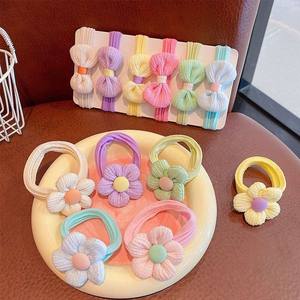 6 pièces/sac, élastiques à <span class=keywords><strong>cheveux</strong></span> en forme de fleur, doux, pour enfants, en nylon élastique, bande de caoutchouc, couleur bonbon, haute élasticité, bandeau pour queue de cheval, accessoires pour <span class=keywords><strong>cheveux</strong></span> - Product Image 6