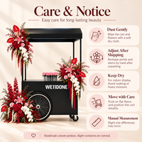Karangan Bunga Buatan Tangan Mewah Grosir, Rangkaian Bunga Mawar Hydrangea Bertingkat untuk Dekorasi Pernikahan, Acara, Pesta, dan Mal