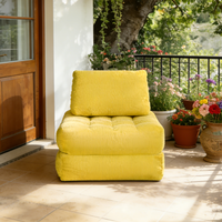 Canapé-lit pliant moderne en tissu durable, convertible en chaise, avec oreiller, matelas pliable et support dorsal, portable, de fabrication OEM