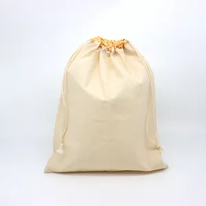 FeiFei recycelt Custom Calico Baumwolle Leinwand Stoff Musselin Staubbeutel Baumwolle Kordel zug Tasche