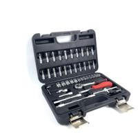 Juego de Herramientas Manuales para Reparación de Automóviles y Hogar, 46 Piezas, Acero CR-V, Juego de Llaves de Trinquete, Mango de Goma Antideslizante, Estuche de Almacenamiento, 1 Año de Garantía