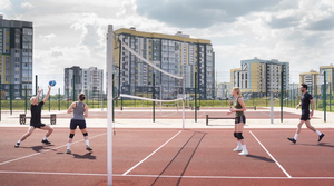 Juego de red combinado de voleibol y bádminton ajustable, equipo de entrenamiento Multideportivo portátil para uso en interiores y exteriores - Product Image 4
